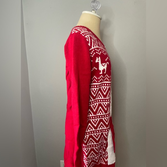 Christmas Holiday Llama Sweater Tunic/Dress - Picture 6 of 10